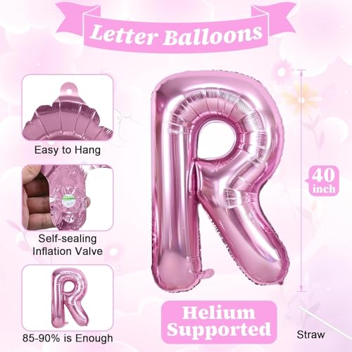 40inch Pink BRIDE Letter Balloons, Giant Pink Bride Foil Helium Balloon Banner with Heart Balloon for Bride to Be Wedding Engagement Bridal Shower Bachelorette Party Decoration - color: Rose Gold