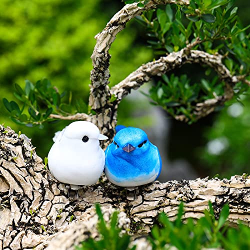 Threan 5 Pcs Artificial Birds Fake Birds Clip on Realistic Bird Ornaments Figurines for Tree Feathered for Spring Easter Party Wreath Craft Yard Garden Home Decor Flower Arrangement, Assorted Colors - style: Bird