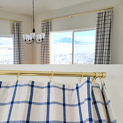 WeeksEight 100 Pack Gold Curtain Rings with Clips, Curtain Hooks Hangers Clip Rings for Hanging Drapes Bows Hat, Drapery Rings 1.26 in I D, Fits up to 1 in Diameter Curtain Rod. - color: Gold, size: 1.26" I D Set of 100