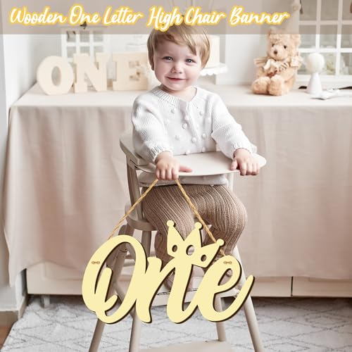 Wooden 1st Birthday Decorations One Sign for Baby Boys Girls First Birthday Cutout Letter One Photo Prop for 1st Birthdays Party Signs for Backdrop Berry First Balloon Arch Decor Onederful Sign Banner - color: Wood Color One Sign