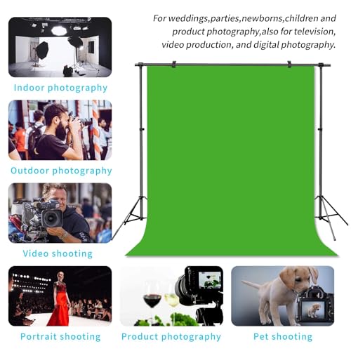 Green Screen Backdrop,Chromakey Virtual GreenScreen Background Sheet,Fabric Wrinkle Resistance Photo Background for Photo Studio Shooting Props,5x7FT - color: Green, size: 5x7ft