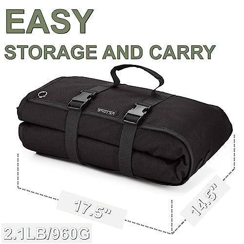 DEYACE Shooting Mats Prone Padded, Extra Large Portable Roll Up Shooting Padded Mat for Range Shooting and Hunting - color: Black