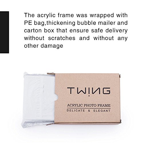 TWING 4x6 Acrylic Picture Frames,24MM Thick Double Sided Magnetic Clear Photo Frame, HD Frameless Magnetic Photo Frame Display for Desktop Gift Ideal, Cleaning Cloth Included - size: 4x6" 1pack