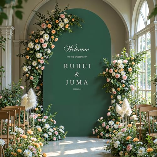6.6ft Hunter Green Arch Backdrop Cover Spandex Wedding Arch Cover for Birthday Party Bridal Shower Balloon Arch Stand Cover Baby Shower Photo Arch Covers Stretchy Backdrop Background Decorations - color: Hunter Green, size: 6.6FT