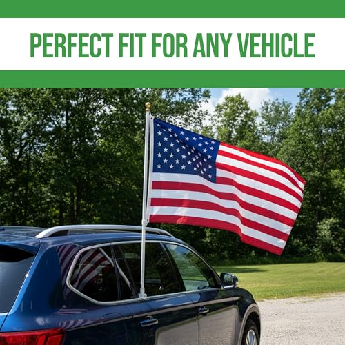 Custom Car Flag by BCB Print - Personalized Flag with Your Photo, Text or Logo | Durable, Fade-Resistant, Weatherproof Window Flag for Cars, Parades, Sports & Outdoor Events - 12x17 inch - color: Car Flag