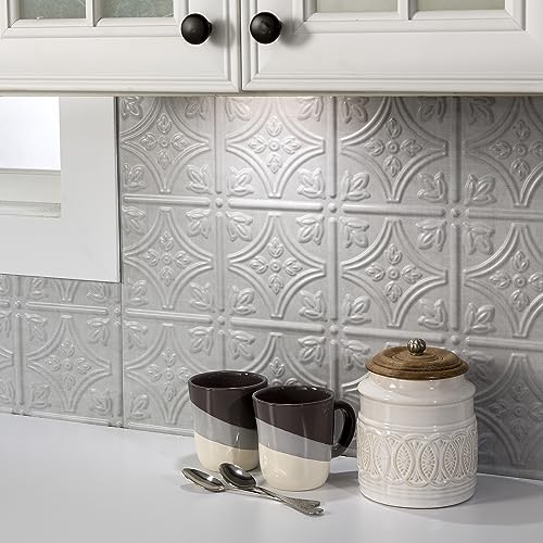 FASÄDE Traditional Style/Pattern 1 Decorative Vinyl 18in x 24in Backsplash Panel in Cashmere (5 Pack) - color: Cashmere, size: 5 Pack