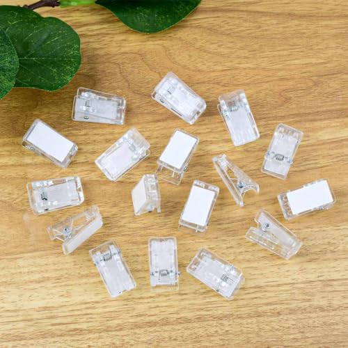 20 Pieces Self Adhesive Clips for Photo Sticky Clips for Wall Tapestry Wall Hanging Clips Sticky Spring Clips for Office Home Clear Plastic Sticky Clip for Poster Paper Self-Adhesive Clips for Hanging