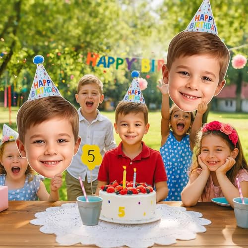 Big Head Cutout Personalized 20–48 Inch – Giant Face Cardboard Sign, Custom Photo Prop, Oversized Face Standee, Birthday Party Christmas Decorations