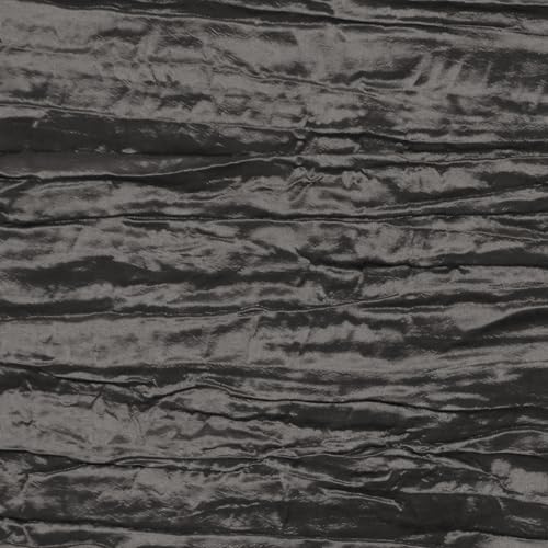 YOUR CHAIR COVERS - 90 x 132 inch Rectangular Crinkle Taffeta Tablecloth - Black, Rectangle Table Linens for 6 ft Rectangular Tables, Wedding Crushed Table Cloth - color: Black, size: 132" x 90" (Rectangular)