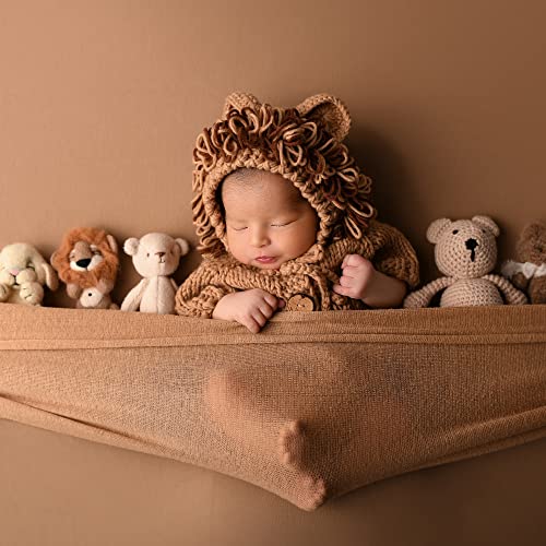 M&G House Newborn Photography Outfits Baby Crochet Knitted Photoshoot Props Animal Costume Set - color: 02 Lion Outfit