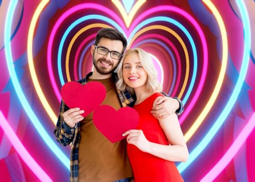 7x5ft Valentine's Day Photography Backdrop Love Heart Backdrop Mother's Day Birthday Wedding Party Banner Decor Photo Studio Props 244