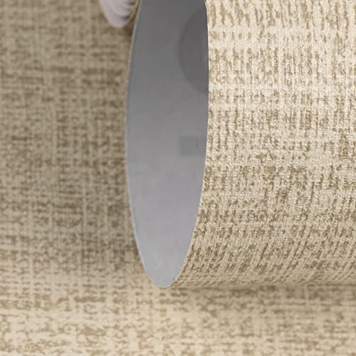 TANONE Khaki Contact Paper Peel and Stick 15.8 in X 118 in, Grasscloth Self Adhesive Removable Beige Wallpaper, Fabric Linen Thickened Wall Paper Decorative for Wall Cabinets Drawers Kitchen - color: Khaki, size: 15.8" x 118"