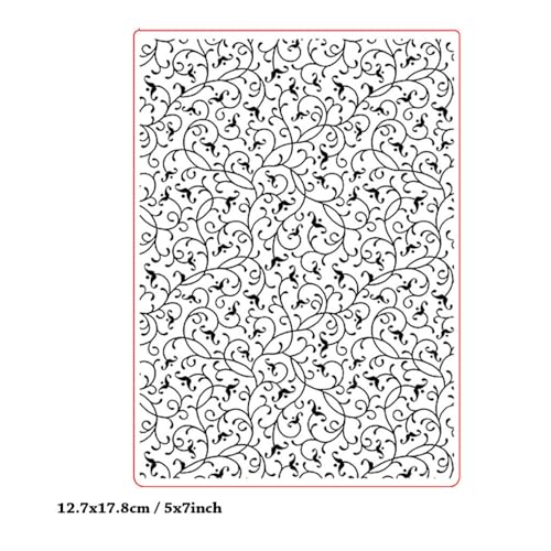 Vintage Lace Vine Background Pattern Plastic Embossing Folder, 3D Textured Impressions Flowers Background Embossing Folder Template for Card Making Scrapbooking Paper Craft Album Stamps DIY Décor - color: Vintage Lace Vine Flowers