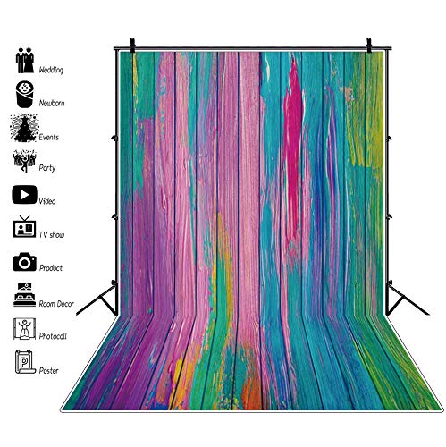 Leyiyi 4x6ft Photography Backdrop Grunge Graffiti Oil Painting Wood Board Rock Music Pop Modern Party Dirty Cabin Banquet Skateboard Teenagers Photo Portrait Vinyl Video Studio Prop - size: 4x6ft