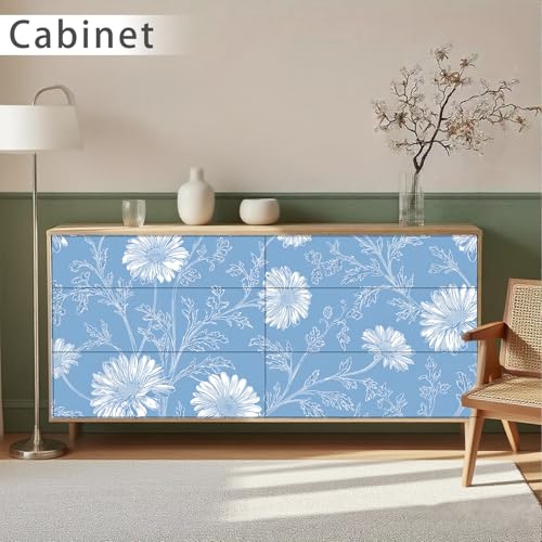 Nuxovilar Light Blue Snowflake Textured Peel and Stick Wallpaper, 15.75"x39.37", Self-Adhesive Contact Paper, Winter Holiday Theme for Bedroom, Living Room and Table Decor - color: YFW07273