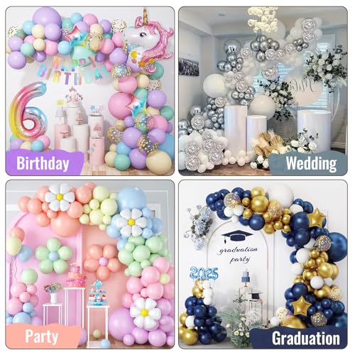 OurWarm 8.2FT & 6FT Gold Balloon Arch Kit, Free Bending Top Balloon Arch Stand With Base for Floor, Half Arch for Wedding Birthday Party Baby Shower Halloween Decorations - style: Gold Balloon Arch Stand
