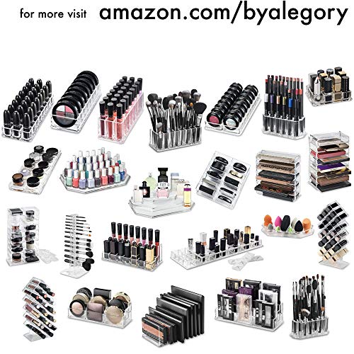 byAlegory Premium Beauty Organization Acrylic Lipstick Organizer & Beauty Container 24 Space Storage (Clear)