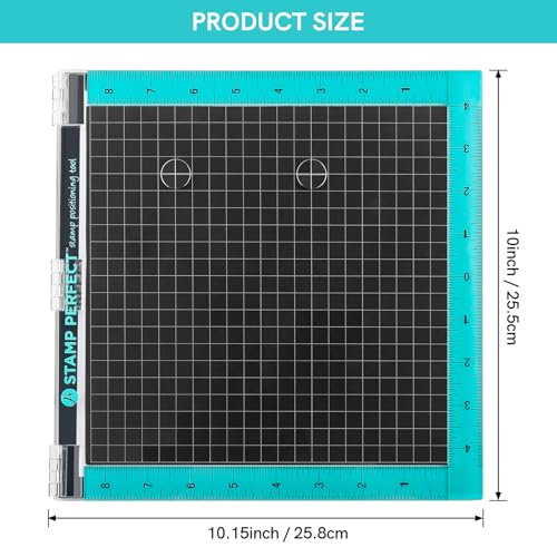 Stamp Platform,10x10inch Stamp Positioning Tool for Accurate Craft Stamping DIY Scrapbooking Card Making,Precision Stamping Tool for Paper Card Crafting