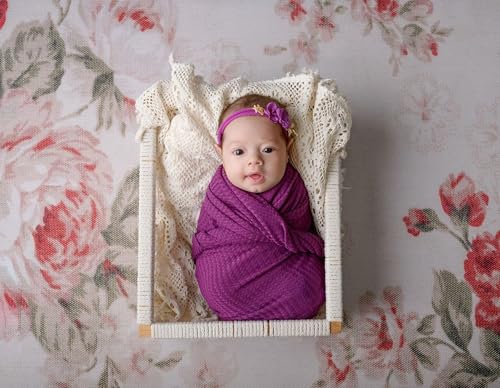 Baby Wrap: Newborn Photography Prop. Boy or Girl Swaddle Wrap and Receiving Blanket for Newborn Photo Props (Magenta) - color: Magenta