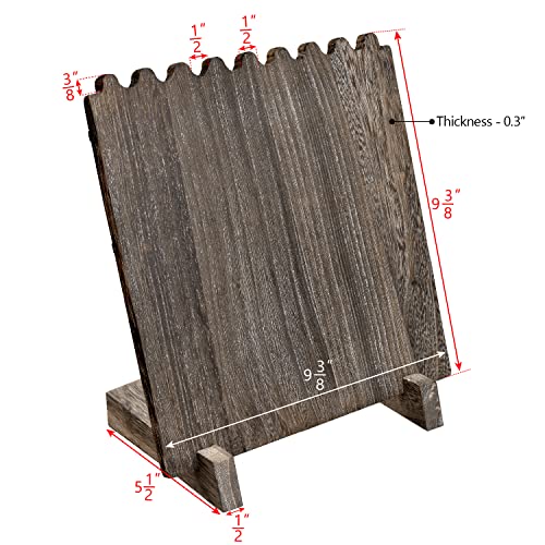 Ikee Design Set of 2 Wood Necklace Jewelry Display Stand for 8 Necklaces, Necklace Display Holder Organizer, Coffee Color - color: Coffee