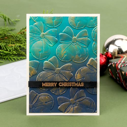 BAOFALI 3D Christmas Theme Plastic Embossing Folders Jingle Bells for DIY Scrapbooking Photo Album Card Paper Craft Decoration for Card Making,Embossing Template Paper Card Embossing Stencil - color: Jingle Bells
