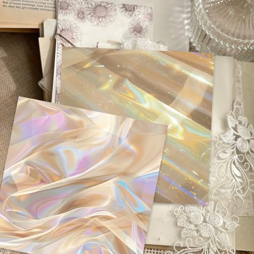 PRSTINCOL Scrapbook Paper,16 Sheets 5.8x5.8 Inch Dazzling Lights Style Scrapbook Supplies,Single-Sided Vibrant Origami Decoupage Paper for Diy Crafts, Card Making, Art Journaling - color: Dazzling lights