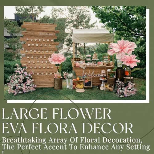 Giant Artificial Flowers, 4.6ft Large EVA Flowers Decoration for Wedding Birthday Easter Party Mother's Day Home Decor Shop Window Display Photography Props, Pink - color: E Pink