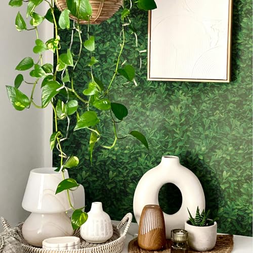 Main Street Peel and Stick Wallpaper Eco-Friendly Sheets 12 Pack, 11 X 16 Inch Plant Wall Design, Wall Mural for Home Decor, Removable Wall Decor Wallpaper Peel and Stick for DIY Projects - style: Plant Wall Design