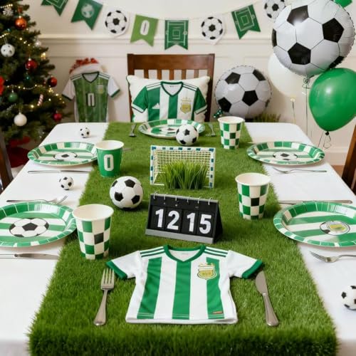 XLX TURF Artificial Grass Table Runner for Sport Golf Spring Summer Party Decorations 12 x 60 Inch, Green Faux Grass Crafts Tabletop Centerpiece Birthday Wedding Baby Shower - size: 12 x 60 Inches / 1PC