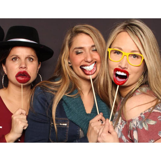 20pcs Funny Lip Mouth Photobooth Props Wedding Decoration Funny Lip Photo Booth Birthday Party Decorations Adult Photo Props Valentine's Day Party Decoration Supplies