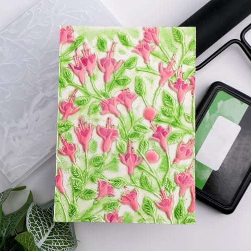 BAOFALI 3D Morning Glory Plastic Embossing Folders for DIY Scrapbooking Photo Album Card Paper Craft Decoration for Card Making,Embossing Template Paper Card Embossing Stencil 6.3" L x 4.5" W. - color: Morning Glory