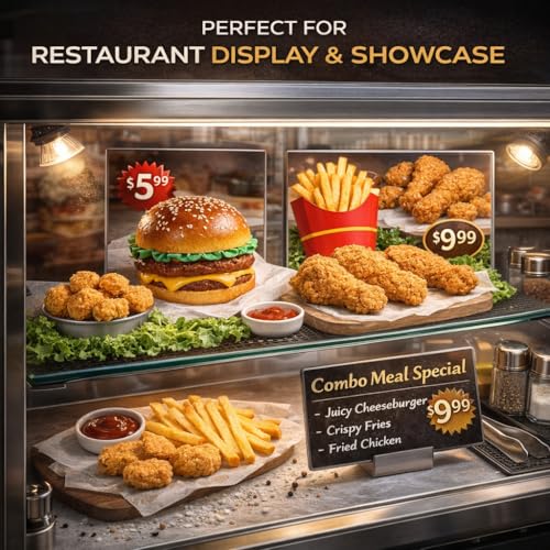 20 Pcs 4 Styles Professional Fake Fried Food Props Set for Photography & Restaurant Display, Matte Glare-Free, Waterproof, Realistic Burger Fries Chicken