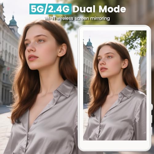 Magnetic Phone Vlog Selfie Monitor Screen,1080P Wireless Recording,Back Camera Selfie Monitor with Bluetooth Remote Control,for Selfie Vlog Live Broadcast,Compatible with iPhone and Android System - color: White
