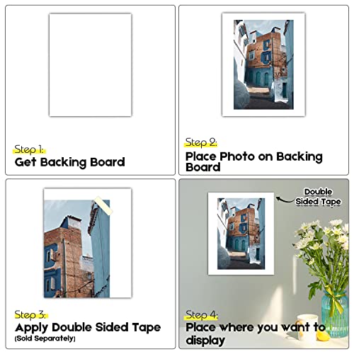 Golden State Art, 5x7 Backing Board Only, 4-Ply Thick 100 Single Backer Boards for Frame, Photo, Print - color: 100 Pack, size: 5x7