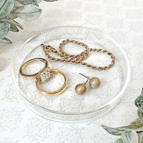 Plymor 3" x 3" Round Glass Display Tray, Pack of 2 - size: 3" x 3"