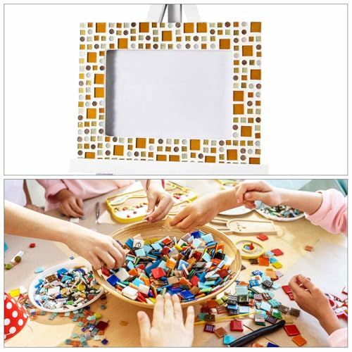 MECCANIXITY Stained Glass Sheet Mosaic Tile 7.9 Inch x 5.9 Inch Red Stained Glass Sheets for Crafts DIY Art Project - color: Red