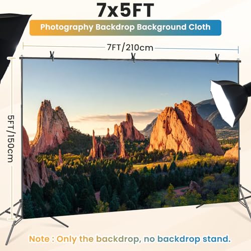5x7ft Photography Backdrop Sunrise Garden Gods Colorado Springs Photo Backdrop Photography Background for Photoshoot Portrait Video Party Photo Studio Prop Booth - color: Color7