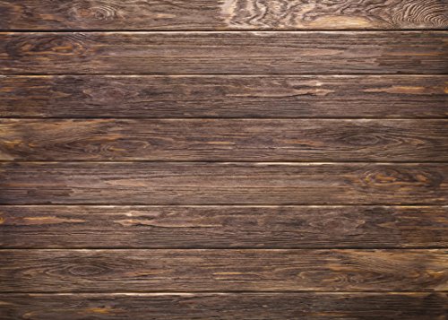 LYWYGG 15x10ft Thin Vinyl Brown Wood Backdrop Photographers Retro Wood Wall Background Cloth Seamless CP-19-1510 - size: 15x10FT