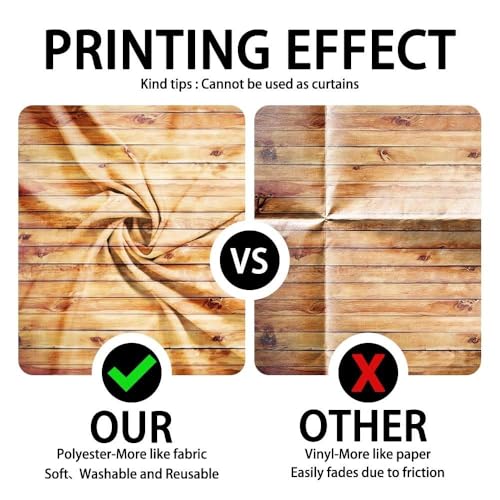 7x5FT Rustic Wood Wall Photography Backdrop Natural Brown Wooden Board Background Baby Shower Birthday Party Cake Table Decoration Banner Photo Studio Props Polyester