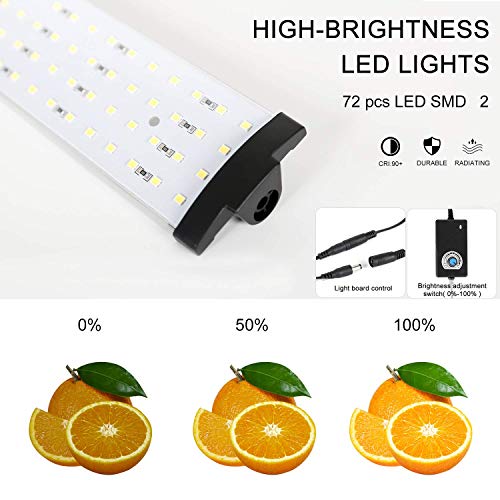 16''x16'' Photo Studio Light Box Photography with LED Lights, Portable Photo Background Shooting Tents with 4 Backdrops(Black, White, Blue,Green) - size: 16''×16''