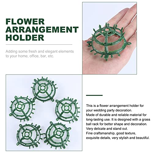 Yardwe Wedding Grass Half Ball Shelf Decorative Flower Arrangement Holder Props for Bridal Bouquet and Artificial Flowers Compact 1.96In Floral Display Stand for Home and Party Decoration