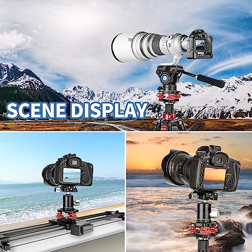CAVIX Camera Leveler Tripod Leveling Base Tri-Wheel Head for Macro Photography Aluminum w Bubble Level 3 Axis Level with +/-5 Degree Precision Adjustment for DSLR Camera Rotator Panoramic Head LP-64