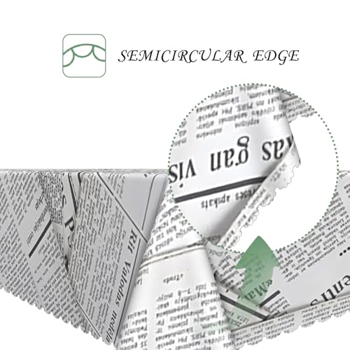 52x70 Inch Vintage Newspaper Rectangle Tablecloth Black and White Newsprint Table Cloth Washable Rusable Table Cover for Home Birthday School Bookstore Coffee Shop News Theme Party Decor - color: Color 2, size: 70" x 52" (Rectangular)
