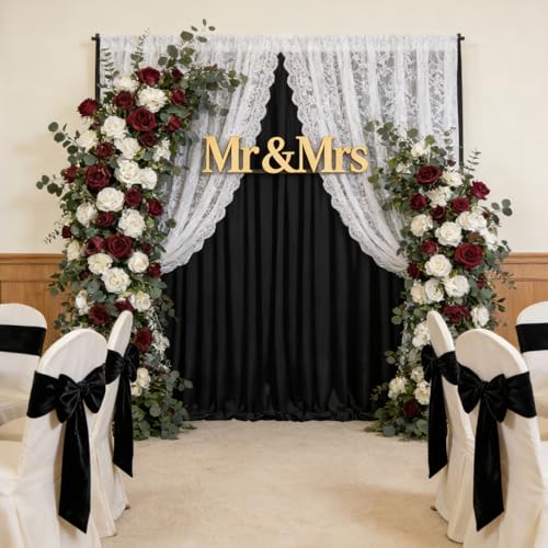MoKoHouse 10ft x 8ft Black Backdrop Curtains Black Drape for Backdrop Halloween Thick Solid Fabric Cloth Backdrop 2 Panels 5ft x 8ft - color: Black, size: 5ft x 8ft 2 Panels