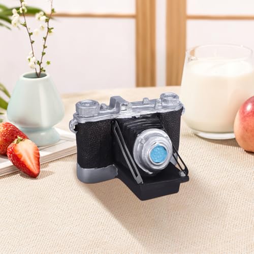 Veemoon Retro Camera Ornaments Resin Camera Model Decor Antique Camera Display Props Showcase Decorative Handcrafted Collectible Figurine Desktop Decoration Photographer Gifts (5 * 3.7 * 3inch)