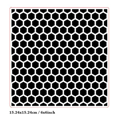 Honeycomb Beehive Background Pattern Plastic Embossing Folder, 3D Textured Impressions Bee Honey Background Embossing Folder Template for Card Making Scrapbooking Paper Craft Album Stamps DIY Décor - color: Honeycomb Background