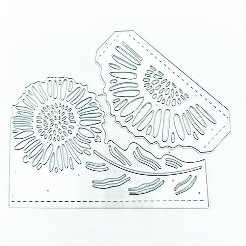 Scrapbooking Die-Cuts for Card Making, Christmas Metal Cutting Dies, Paper Craft Punch Template, Background Embossing Stencils, DIY Album Décor (Flower-14x11.5cm) - color: Flower-14x11.5cm