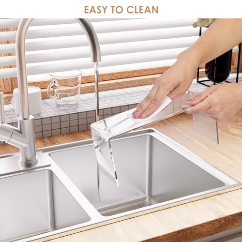 Anglelife Large Acrylic Risers, 8 Pcs 2 Set (7”L~8”L~9”L) Rectangular Stands Shelf Clear for Decor, Clear Display Risers Cake Shelves Retail Shoe Showcase