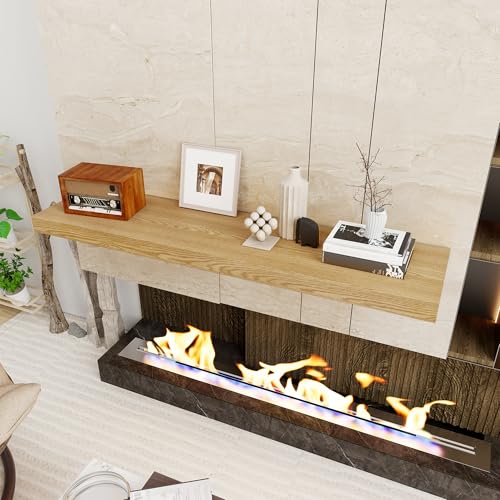 Floating Shelves 48 Inch Long, 12 Inch Deep Floating Shelves for Wall, 48 x 12 Large Wall Shelves for Home Storage & Display, 2" Thicked Floating Shelf for Bedroom, Living Room, Oak Color, 1 Pack - color: Oak, size: 48"W x 12"D, 1 Pack
