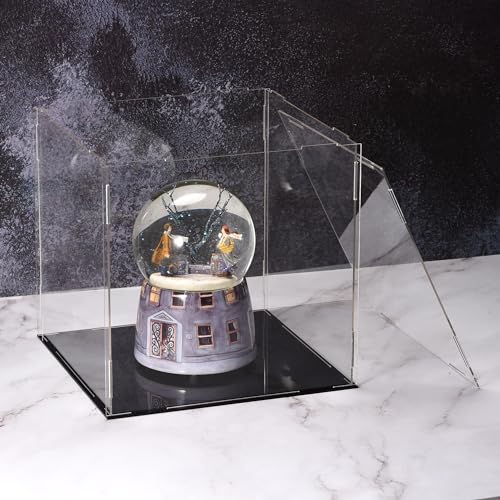 uxcell Acrylic Clear Display Case Box Dustproof Protection Showcase Cube Collectibles Show Box 3.9x3.9x3.9inch - size: 3.9x3.9x3.9 Inch